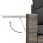 vidaXL Set Divani da Giardino 11 pz con Cuscini in Polyrattan Grigio vidaXL Set Divani da Giardino 11 pz con Cuscini in Polyrattan Grigio