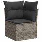 vidaXL Set Divani da Giardino 11 pz con Cuscini in Polyrattan Grigio vidaXL Set Divani da Giardino 11 pz con Cuscini in Polyrattan Grigio