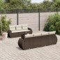 vidaXL Set Divani da Giardino 8 pz con Cuscini Marrone in Polyrattan vidaXL Set Divani da Giardino 8 pz con Cuscini Marrone in Polyrattan