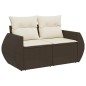 vidaXL Set Divani da Giardino 8 pz con Cuscini Marrone in Polyrattan vidaXL Set Divani da Giardino 8 pz con Cuscini Marrone in Polyrattan
