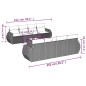 vidaXL Set Divano da Giardino 9pz con Cuscini Grigio Chiaro Polyrattan