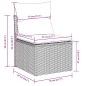 vidaXL Set Divano da Giardino 9pz con Cuscini Grigio Chiaro Polyrattan
