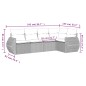 vidaXL Set Divano da Giardino 5pz con Cuscini Grigio Chiaro Polyrattan