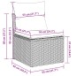 vidaXL Set Divano da Giardino 5pz con Cuscini Grigio Chiaro Polyrattan