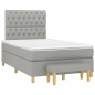 vidaXL Giroletto a Molle con Materasso Grigio Chiaro 120x190cm Tessuto vidaXL Giroletto a Molle con Materasso Grigio Chiaro 120x190cm Tessuto