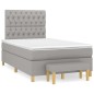 vidaXL Giroletto a Molle con Materasso Grigio Chiaro 120x190cm Tessuto vidaXL Giroletto a Molle con Materasso Grigio Chiaro 120x190cm Tessuto
