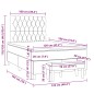 vidaXL Giroletto a Molle con Materasso Grigio Chiaro 120x190cm Tessuto vidaXL Giroletto a Molle con Materasso Grigio Chiaro 120x190cm Tessuto
