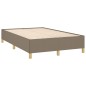 vidaXL Giroletto a Molle con Materasso Tortora 120x190 cm in Tessuto vidaXL Giroletto a Molle con Materasso Tortora 120x190 cm in Tessuto