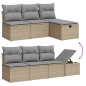 vidaXL Set Divano da Giardino 7 pz con Cuscini Beige Misto Polyrattan vidaXL Set Divano da Giardino 7 pz con Cuscini Beige Misto Polyrattan