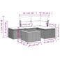vidaXL Set Divani da Giardino 5 pz con Cuscini in Polyrattan Nero vidaXL Set Divani da Giardino 5 pz con Cuscini in Polyrattan Nero