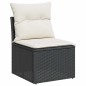 vidaXL Set Divani da Giardino con Cuscini 8 pz Nero in Polyrattan vidaXL Set Divani da Giardino con Cuscini 8 pz Nero in Polyrattan