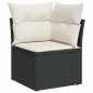 vidaXL Set Divani da Giardino con Cuscini 8 pz Nero in Polyrattan vidaXL Set Divani da Giardino con Cuscini 8 pz Nero in Polyrattan