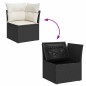 vidaXL Set Divani da Giardino con Cuscini 8 pz Nero in Polyrattan vidaXL Set Divani da Giardino con Cuscini 8 pz Nero in Polyrattan