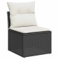 vidaXL Set Divani da Giardino 11 pz con Cuscini in Polyrattan Nero vidaXL Set Divani da Giardino 11 pz con Cuscini in Polyrattan Nero