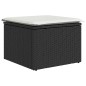 vidaXL Set Divani da Giardino 11 pz con Cuscini in Polyrattan Nero vidaXL Set Divani da Giardino 11 pz con Cuscini in Polyrattan Nero