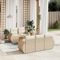 vidaXL Set Divano da Giardino 6 pz con Cuscini Beige in Polyrattan vidaXL Set Divano da Giardino 6 pz con Cuscini Beige in Polyrattan