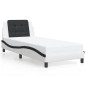 vidaXL Giroletto con Luci LED Bianco e Nero 90x190 cm in Similpelle
