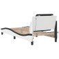 vidaXL Giroletto con Luci LED Bianco e Nero 90x190 cm in Similpelle