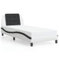 vidaXL Giroletto con Luci LED Bianco e Nero 90x200 cm in Similpelle vidaXL Giroletto con Luci LED Bianco e Nero 90x200 cm in Similpelle