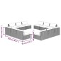 Set Divani da Giardino 12 pz con Cuscini in Polyrattan Grigio Set Divani da Giardino 12 pz con Cuscini in Polyrattan Grigio