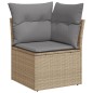 vidaXL Set Divano da Giardino 10 pz con Cuscini Beige in Polyrattan vidaXL Set Divano da Giardino 10 pz con Cuscini Beige in Polyrattan