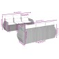 vidaXL Set Divani da Giardino 7 pz con Cuscini Grigio in Polyrattan