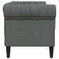 vidaXL Divano Chesterfield a 2 Posti Grigio Scuro in Tessuto vidaXL Divano Chesterfield a 2 Posti Grigio Scuro in Tessuto