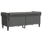 vidaXL Divano Chesterfield a 2 Posti Grigio Scuro in Tessuto vidaXL Divano Chesterfield a 2 Posti Grigio Scuro in Tessuto