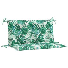 vidaXL Cuscini Panca Giardino 2 pz a Foglie 100x50x7 cm Tessuto Oxford