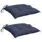 vidaXL Cuscini per Sedia 2 pz Blu Marino 50x50x7 cm in Tessuto Oxford