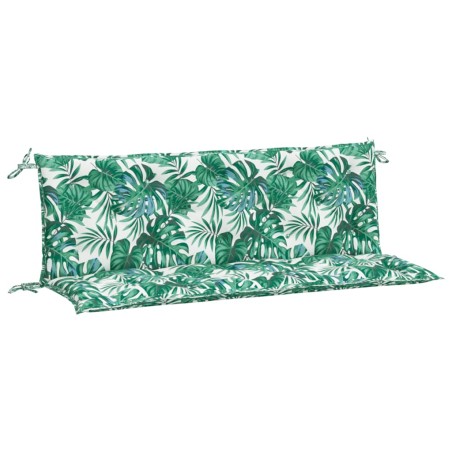 vidaXL Cuscini Panca Giardino 2 pz a Foglie 150x50x7 cm Tessuto Oxford