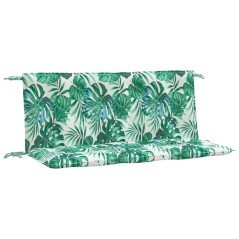vidaXL Cuscini Panca Giardino 2 pz a Foglie 120x50x7 cm Tessuto Oxford