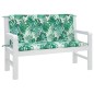 vidaXL Cuscini Panca Giardino 2 pz a Foglie 120x50x7 cm Tessuto Oxford vidaXL Cuscini Panca Giardino 2 pz a Foglie 120x50x7 cm Tessuto Oxford