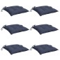 vidaXL Cuscini per Sedia 6 pz Blu Marino 50x50x7 cm in Tessuto Oxford