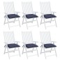 vidaXL Cuscini per Sedia 6 pz Blu Marino 50x50x7 cm in Tessuto Oxford