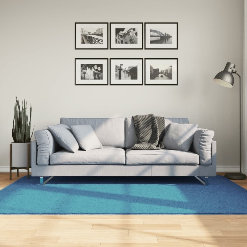 vidaXL Tappeto OVIEDO a Pelo Corto Turchese 140x200 cm