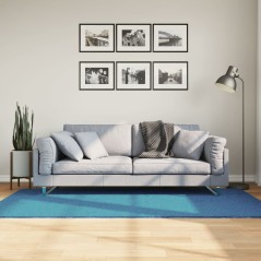 vidaXL Tappeto OVIEDO a Pelo Corto Turchese 100x200 cm