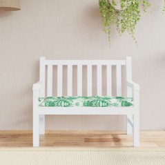 vidaXL Cuscino Panca Giardino a Foglie 110x50x7 cm in Tessuto Oxford