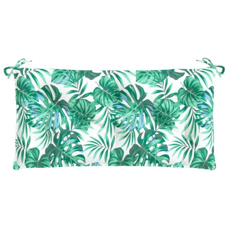 vidaXL Cuscino Panca Giardino a Foglie 110x50x7 cm in Tessuto Oxford