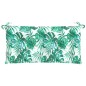 vidaXL Cuscino Panca Giardino a Foglie 110x50x7 cm in Tessuto Oxford