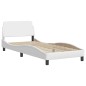 vidaXL Giroletto con Luci LED Bianco 80x200 cm in Similpelle