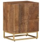 vidaXL Comodino 40x30x50 cm in Legno Massello di Mango e Ferro vidaXL Comodino 40x30x50 cm in Legno Massello di Mango e Ferro