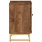 vidaXL Comodino 40x30x50 cm in Legno Massello di Mango e Ferro vidaXL Comodino 40x30x50 cm in Legno Massello di Mango e Ferro
