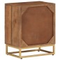 vidaXL Comodino 40x30x50 cm in Legno Massello di Mango e Ferro vidaXL Comodino 40x30x50 cm in Legno Massello di Mango e Ferro