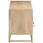 vidaXL Mobile Porta TV 110x30x40 cm in Legno Massello di Mango e Ferro vidaXL Mobile Porta TV 110x30x40 cm in Legno Massello di Mango e Ferro