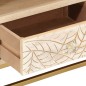vidaXL Mobile Porta TV 110x30x40 cm in Legno Massello di Mango e Ferro vidaXL Mobile Porta TV 110x30x40 cm in Legno Massello di Mango e Ferro