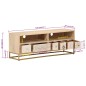 vidaXL Mobile Porta TV 110x30x40 cm in Legno Massello di Mango e Ferro vidaXL Mobile Porta TV 110x30x40 cm in Legno Massello di Mango e Ferro
