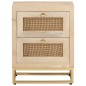 vidaXL Comodino 40x30x50 cm in Legno Massello di Mango e Ferro vidaXL Comodino 40x30x50 cm in Legno Massello di Mango e Ferro