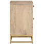 vidaXL Comodino 40x30x50 cm in Legno Massello di Mango e Ferro vidaXL Comodino 40x30x50 cm in Legno Massello di Mango e Ferro