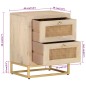 vidaXL Comodino 40x30x50 cm in Legno Massello di Mango e Ferro vidaXL Comodino 40x30x50 cm in Legno Massello di Mango e Ferro